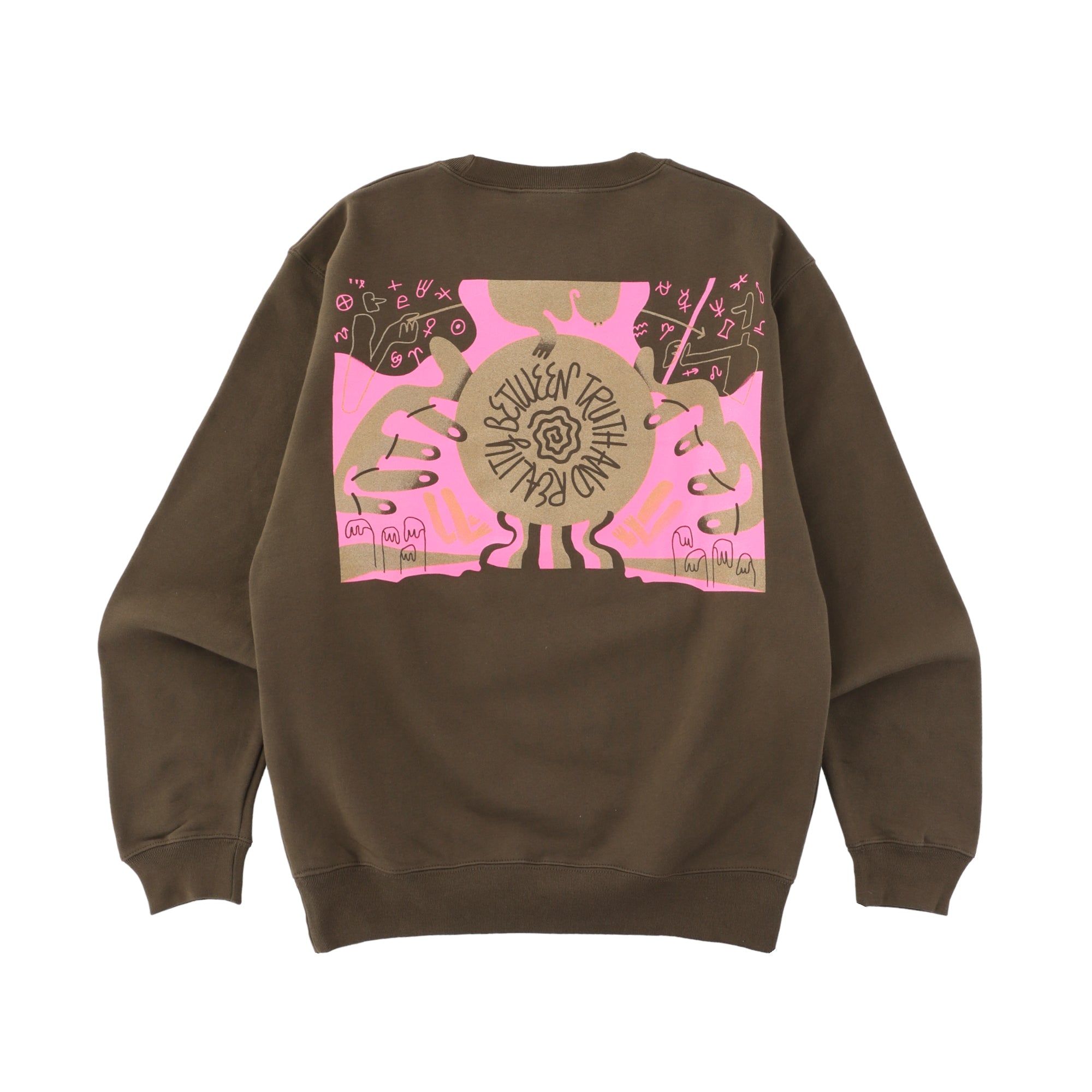 SWEAT SHIRT -Between Truth and Reality / Brown