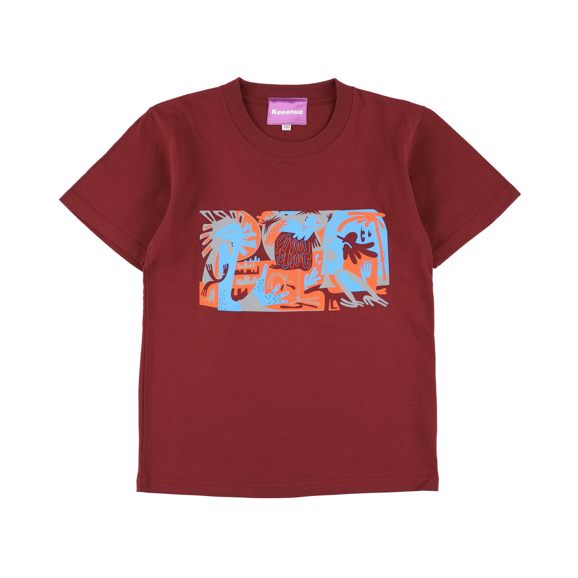 KIDS Tee -Color Outside the Lines / Burgundy