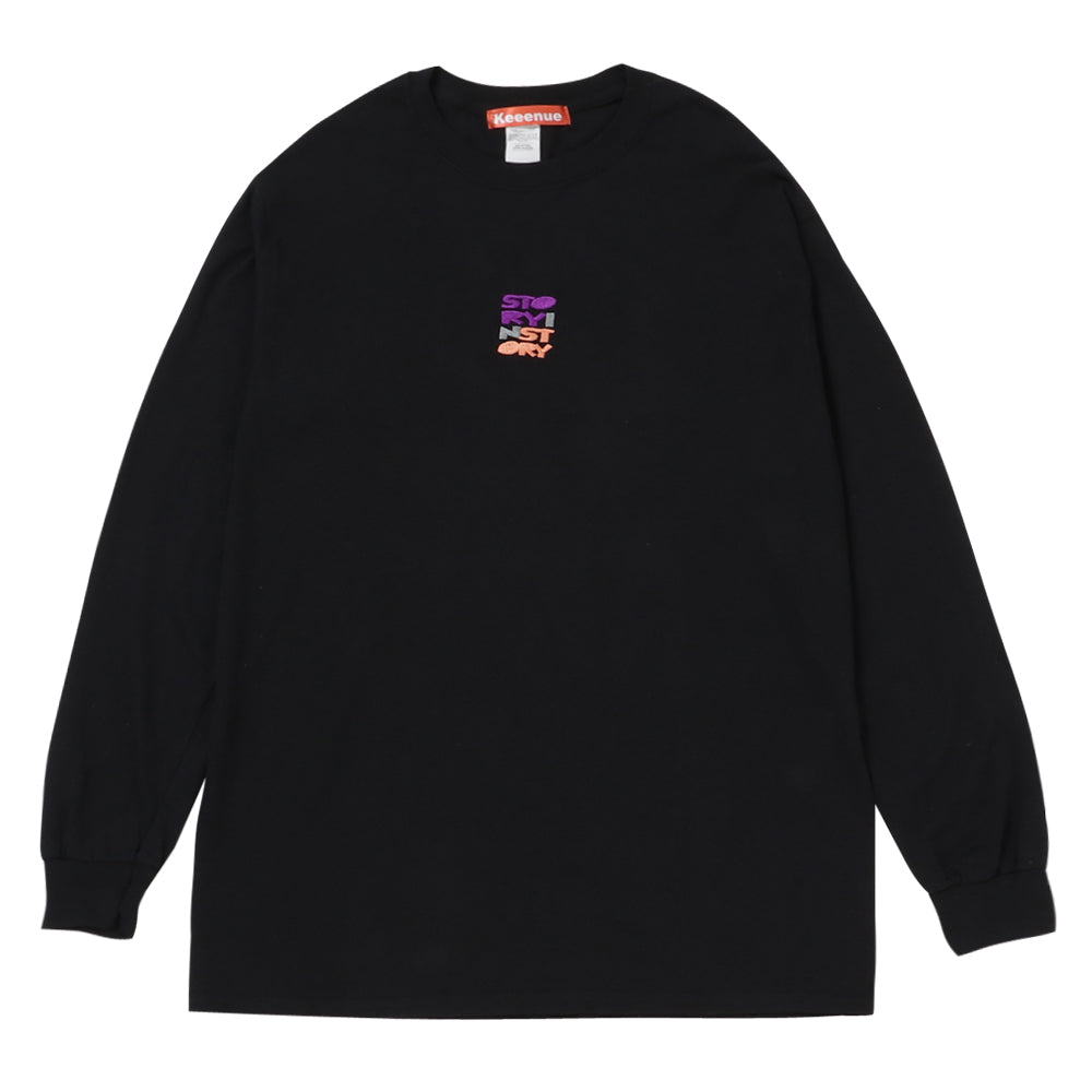 STORY IN STORY LONG SLEEVE TEE -Black