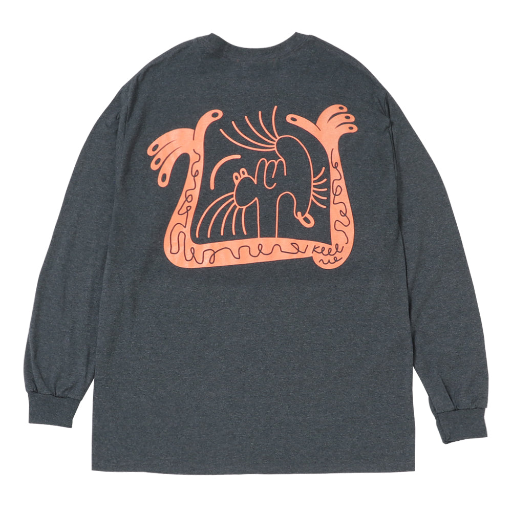 STORY IN STORY LONG SLEEVE TEE -Gray
